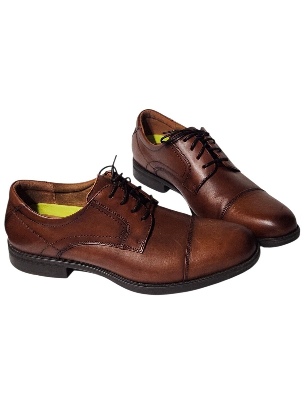 NEW Florsheim Cognac Leather Midtown Cap Toe Oxford Size 10D